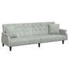 vidaXL Sofa Bed Light Gray Velvet (100% polyester), plywood 2-Seater