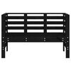 vidaXL Garden Bench Black Solid pine wood 43.9 x 20.9 x 28.0 in Durable