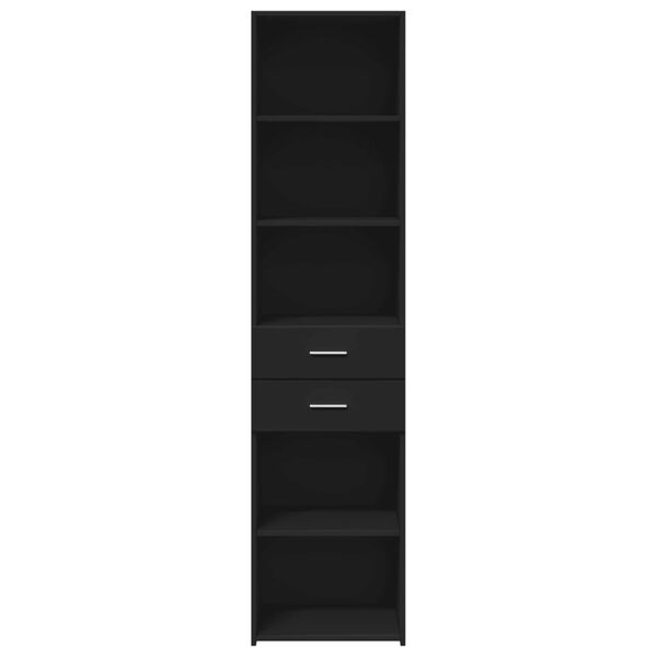 vidaXL Highboard Black Engineered wood 72.8 in tall Storage Highboard