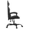 vidaXL Gaming Chair Black and Gray Faux Leather