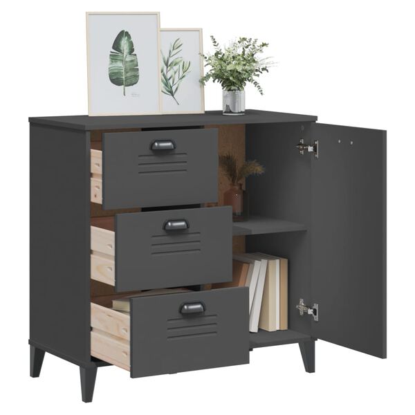 vidaXL Storage Cabinet Anthracite Grey Engineered Wood