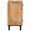 vidaXL Bedside Cabinet Natural Solid Mango Wood, Engineered Wood, Iron