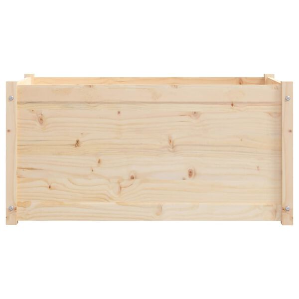 vidaXL Garden Planter Natural Pine Solid Pinewood Medium Durable