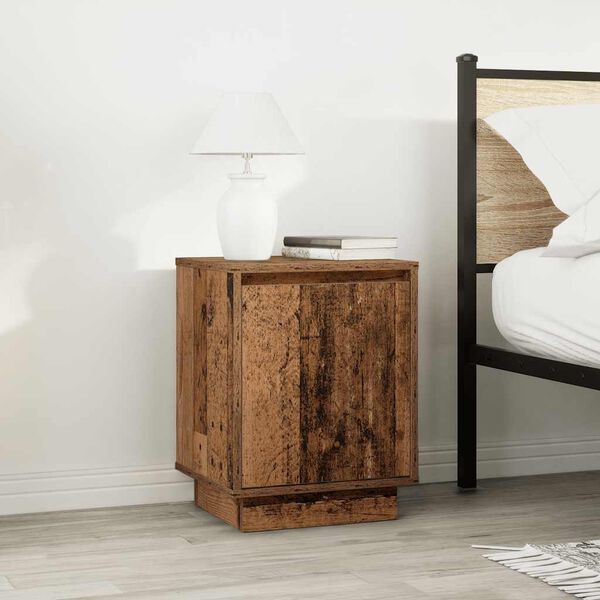 vidaXL Bedside Cabinet Old wood Engineered wood 15.0 x 13.4 x 19.7 in