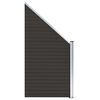 vidaXL Fence Panel WPC 37.4x(41.3-70.9)" Black