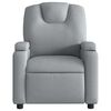 vidaXL Light Grey Massage Recliner Chair Polyester Single
