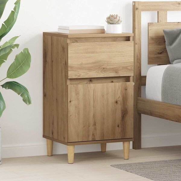 vidaXL Bedside Cabinet Artisan Oak 15.75 x 13.78 x 27.56 in