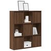 vidaXL Bookcase Brown oak Engineered wood Medium Bookcase Rectangular