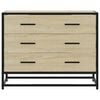 vidaXL Drawer Cabinet Sonoma oak Engineered wood, metal Medium