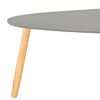 vidaXL Coffee Table Set of 2 Grey Solid pinewood legs and MDF top Simple
