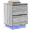 vidaXL Bedside Cabinet Gray Sonoma Engineered wood Compact