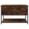 vidaXL Storage Bench Smoked Oak Engineered Wood and Metal Industrial