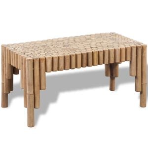 vidaXL Coffee Table Genuine bamboo color High-quality bamboo Small
