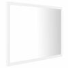 vidaXL Mirror White Acrylic, Engineered wood Medium Mirror Rectangular