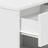 vidaXL Bedside Cabinet White Engineered wood Medium Bedside Cabinet