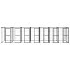 vidaXL Dog Kennel Black Powder-coated steel Extra Large Durable