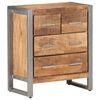 vidaXL Sideboard Natural wood, grey Rough mango wood, iron