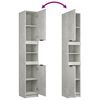 vidaXL Bathroom Furniture Set Concrete Grey Engineered Wood, Glass Large