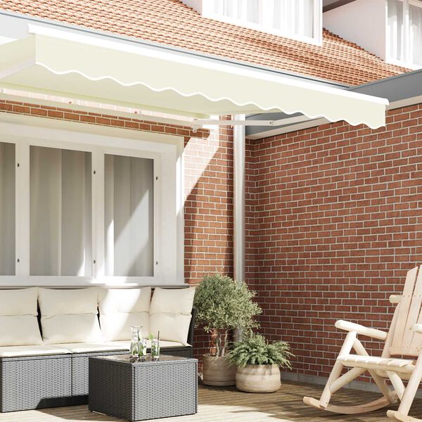 vidaXL Awning Valance Cream 2.3 x 0.2 m Canvas