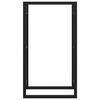 vidaXL Firewood Rack Matt Black 19.7"x11"x37" Steel