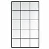 vidaXL Wall Mirror Black Metal, Glass 39.4 x 23.6 in each Rectangular