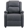 vidaXL Recliner Chair Dark Gray Fabric, Wood, Metal Standard