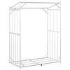 vidaxL Firewood Rack with Rain Cover 59.1"x31.5"x78.7" Galvanized Steel