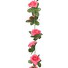 vidaXL Christmas Flower Garland Red Pink Artificial silk, PE Extra Long