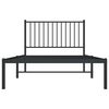vidaXL Bed Frame Black Steel 39.4 x 78.7 in Bed Frame Rectangular