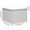 vidaXL Garden Stool Gray 55 x 55 x 37cm poly rattan