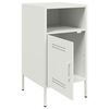 vidaXL Bedside Cabinet White Cold-rolled steel Compact Adjustable Feet