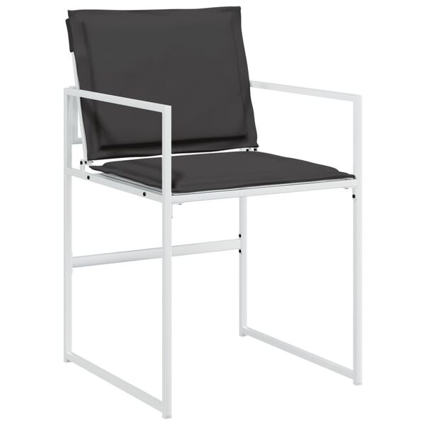 vidaXL Garden Dining Set White, Anthracite