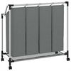 vidaXL Laundry Basket with Wheels&nbsp;4 Compartments Grey