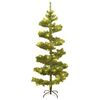 vidaXL Swirl Christmas Tree Green PVC, Steel 71 in Swirl Christmas Tree