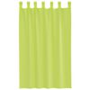 vidaXL Voile Curtains with Tab Top 2 pcs Apple Green