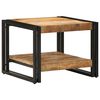 vidaXL Coffee Table Brown, Black Solid Mango Wood, Iron Compact