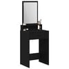 vidaXL Dressing Table with Drawer Black Oak 19.69 x 16.14 x 55.12 in