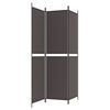 vidaXL 3-Panel Room Divider Brown 59.1"x78.7" Fabric