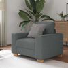vidaXL Sofa Chair Dark Grey Polyester Fabric, Plywood, Steel Single