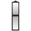 vidaXL Free-standing Mirror Black Glass Full-Length Foldable