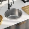 vidaXL Kitchen Sink with Strainer Stainless Steel