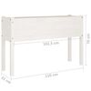vidaXL Planter White Solid pinewood Large Durable Planter