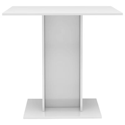 vidaXL Dining Table High Gloss White 31.5"x31.5"x29.5" Engineered Wood