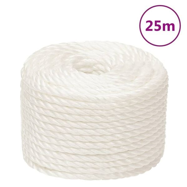 vidaXL Work Rope White 0.47 " 82.0 ' Polypropylene
