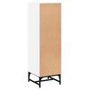 vidaXL Highboard White Engineered wood, glass, steel Medium Highboard