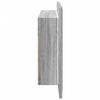 vidaXL Led Mirror Cabinet Grey sonoma Engineered wood, acrylic 35.4 in