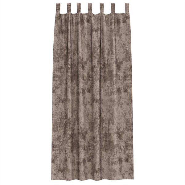 vidaXL Velvet Curtains 2 pcs Cappuccino 96.46 x 55.12 in Velvet
