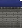 vidaXL 4-seater Sofa Grey PE rattan Large Modular 4-Seater Sofa