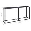 vidaXL Console Table Black Marble Tempered Glass, Powder-coated Steel