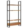 vidaXL Bookshelf Natural wood and black
